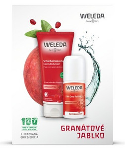 Obrázok Weleda Pomegranate darčeková kazeta pre ženy sprchovací krém Pomegranate Creamy Body Wash 200 ml + dezodorant Pomegranate 24h Deo Roll-On 50 ml