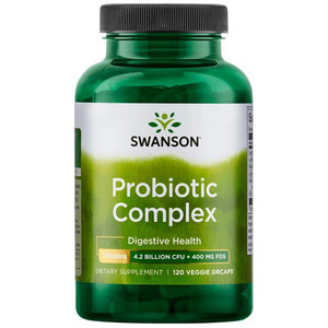 Swanson Probiotic Complex 120 ks, vegetariánská kapsle, 4,2 Billion CFU + 400 MG FOS