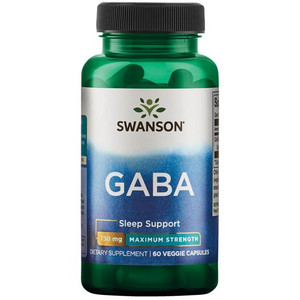 Swanson Maximum Strength GABA 60 ks, vegetariánská kapsle, 750 mg