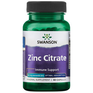 Swanson Zinc Citrate 60 ks, kapsle, 50 mg