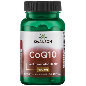 Swanson CoQ10 30 ks, gelové tablety, 400 mg, EXP. 11/2023