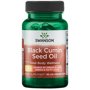 Swanson Black Cumin Seed Oil 60 ks, tekutá kapsle, 500 mg
