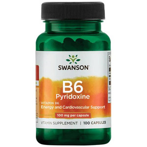 Swanson Vitamin B6 Pyridoxine 100 ks, kapsle, 100 mg