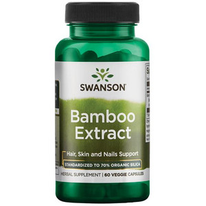 Swanson Bamboo Extract 60 ks, vegetariánská kapsle, 300 mg