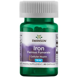 Swanson Iron (Ferrous Fumarate) 60 ks, kapsle, 18 mg
