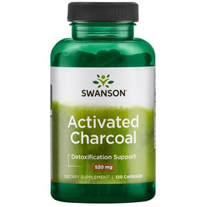 Swanson Activated Charcoal 120 ks, kapsle, 520 mg