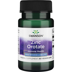 Swanson Zinc Orotate 60 ks, vegetariánská kapsle, 10 mg