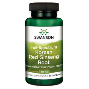 Swanson Full-Spectrum Korean Red Ginseng Root 90 ks, kapsle, 400 mg