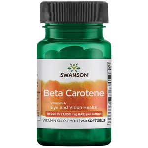 Swanson Beta Carotene (Vitamin A) 250 ks, gelové tablety, 10000 IU (3000 mcg per RAE)