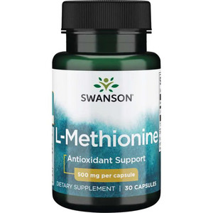 Swanson 100% Pure L-Methionine 30 ks, kapsle, 500 mg