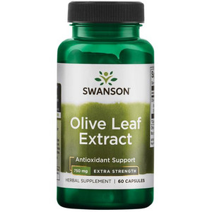 Swanson Olive Leaf 60 ks, kapsle, 750 mg