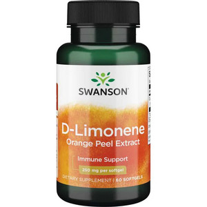Swanson D-Limonene Cold-Pressed Orange Peel Extract 60 ks, gelové tablety, 250 mg