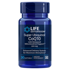 Life Extension Super Ubiquinol CoQ10 with Enhanced Mitochondrial Support™ 30 ks, gelové tablety, 200 mg