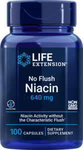 Life Extension No Flush Niacin 100 ks, kapsle