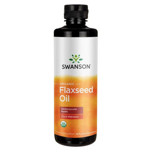 Swanson Organic Flaxseed Oil 473 ml, tekutina