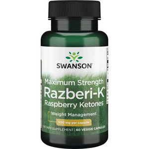 Swanson Razberi-K Raspberry Ketones 60 ks, vegetariánská kapsle, 500 mg