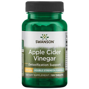 Swanson Apple Cider Vinegar 120 ks, tablety, 200 mg