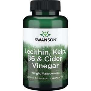 Swanson Lecithin, Kelp, B-6, & Cider Vinegar 240 ks, tablety