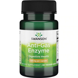 Swanson Anti-Gas Enzyme 90 ks, vegetariánská kapsle, 123 mg