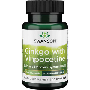 Swanson Ginkgo with Vinpocetine 60 ks, kapsle