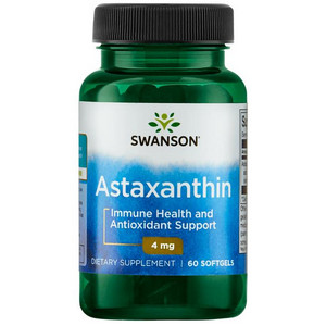 Swanson Astaxanthin 60 ks, gelové tablety, 4 mg