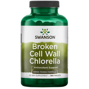 Swanson Broken Cell Wall Chlorella 360 ks, tablety