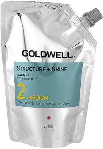 Goldwell Structure + Shine Agent 1 Softening Cream 400ml, 2 - medium - barvené nebo melírované vlasy (do 30%)