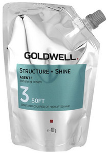 Goldwell Structure + Shine Agent 1 Softening Cream 400ml, 3 - soft - citlivé, barvené nebo zesvětlované vlasy