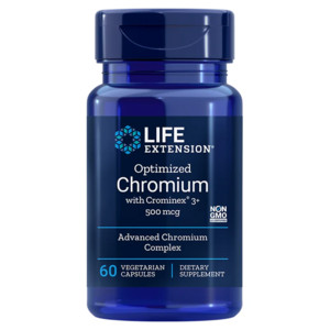 Life Extension Optimized Chromium with Crominex® 3+ 60 ks, vegetariánská kapsle, 500 mcg