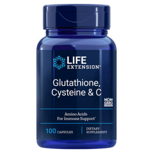 Life Extension Glutathione, Cysteine & C 100 ks, kapsle
