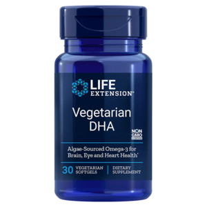 Life Extension Vegetarian DHA 30 ks, vegetariánské gelové tablety, 200 mg