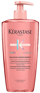 Obrázok Kérastase Chroma Absolu Bain Riche Chroma Respect 500 ml vyživujúci a ochranný šampón na poškodené a farbené vlasy pre ženy