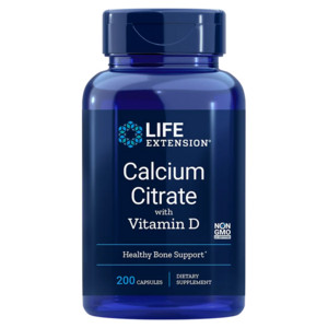Life Extension Calcium Citrate with Vitamin D 200 ks, kapsle