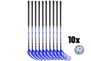 OxDog PLAYER 33 + 10 BALLS černá / modrá, 96cm (=106cm), 6x levá + 4x pravá, (13 - 18 let)