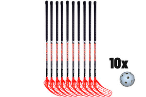 OxDog WINNER 33 + 10 BALLS černá / oranžová, 96cm (=106cm), 6x levá + 4x pravá