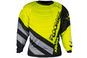 FLOORBEE Goalie Armor Jersey 2.0 black/yellow M, černá / neonově žlutá