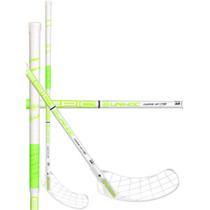 Unihoc Replayer Curve 1.0º 32 white/neon green bílá / neonově zelená, Pravá (pravá ruka dole), 87cm (=97cm)