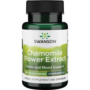Swanson Chamomile Flower Extract 60 ks, kapsle, 500 mg
