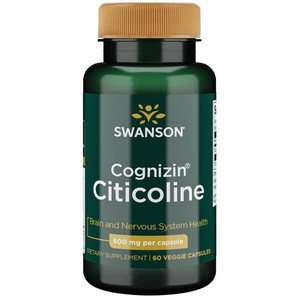 Swanson Cognizin Citicoline 60 ks, vegetariánská kapsle, 500 mg