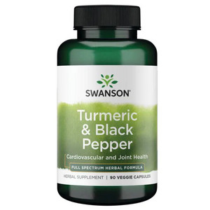 Swanson Turmeric & Black Pepper 90 ks, vegetariánská kapsle