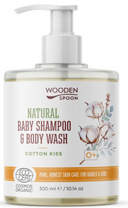 WoodenSpoon Dětský sprchový gel a šampon na vlasy 2v1 Cotton Kiss 300 ml
