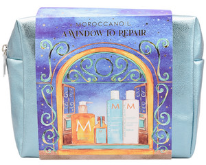 Moroccanoil A Window To Repair šampon Moisture Repair Shampoo 250 ml + kondicionér Moisture Repair Conditioner 250 ml + mýdlo na ruce 360 ml + olej na vlasy Treatment 25 ml + kosmetická taška dárková