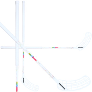 Zone floorball DREAM AL 26 PRO WHITE/RAINBOW bílá, Pravá (pravá ruka dole), 100cm (=110cm)