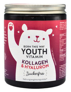 Bears With Benefits Born This Way Vitaminy s kolagenem Q10 a kyselinou hyaluronovou bez cukru gumoví medvídci 90 ks