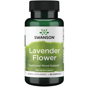 Swanson Lavender Flower 60 ks, kapsle, 400 mg