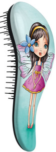 Dtangler Fairy Tale rozčesávací kartáč na vlasy s rukojetí tyrkysový s panenkou