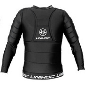 Unihoc Goalie T-shirt FLOW longsleeve XL / XXL, černá / bílá