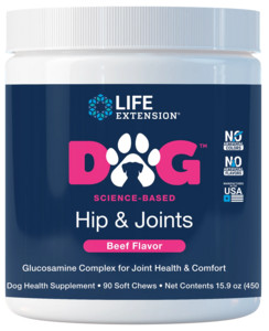 Life Extension DOG Hip & Joints Hovězí, 90 ks, žvýkací tablety