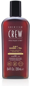 American Crew 3-in-1 Ginger + Tea šampon kondicionér a sprchový gel 250 ml