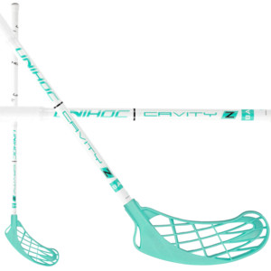 Unihoc Basic CAVITY Z 32 white/turquoise bílá / tyrkysová, Levá (levá ruka dole), 92cm (=102cm)